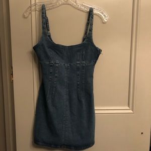 Mini denim dress